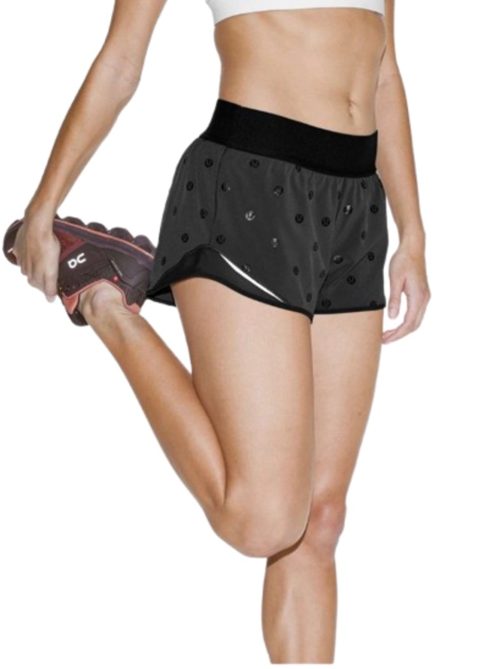 Special Edition Lululemon Logo Hotty Hot Shorts, 2.5" Black